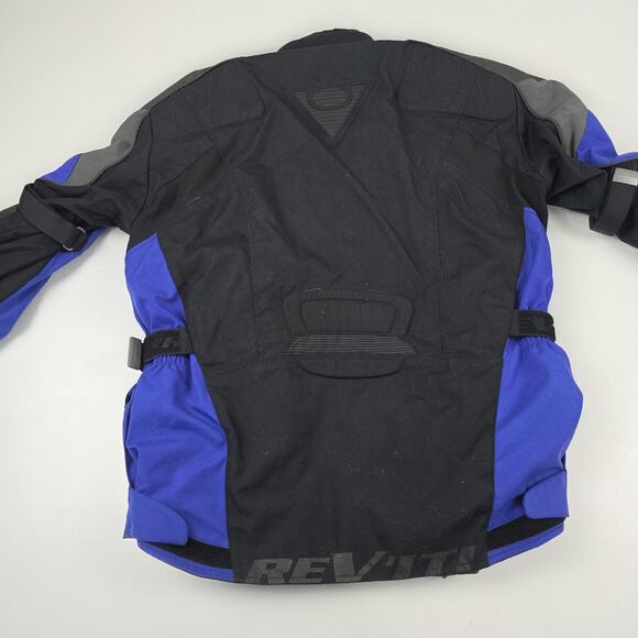 REV'IT! Motorcycle Jacket Mens Extra Large Black Blue Textile Adventure Touring - Picture 9 of 11